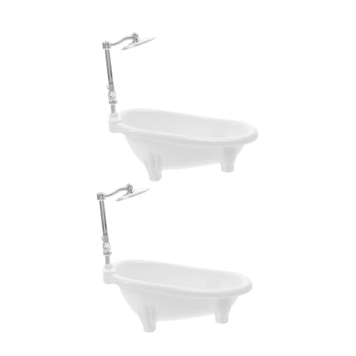 Warmhm 2 Stück Badewannenmodell Miniatur-puppenhaus-badewanne Puppenhaus -badezimmerzubehör Badespielzeug Mini-badewanne Mini-puppenhaus- Spielzeugbadewanne Abs von Warmhm