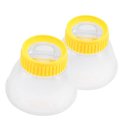 Warmhm 2 Stück Beobachtungsbox für Insekten Käfige Bug-Catcher-Viewer im Freien Fehlerbetrachter Werkzeuge für Insektenproben -Insektenforscher-Kit Plastik Yellow von Warmhm