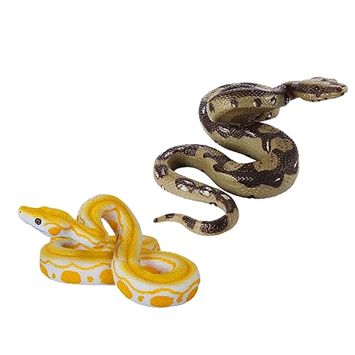 Warmhm 2 Stück Boa Constrictor Mit Hoher Simulation Spielzeugschlangen Riese Schlangenstreich Simulation Schlangenmodell Modell Schlangenfigur Reptil Schlangenspielzeug Falsche Schlange von Warmhm