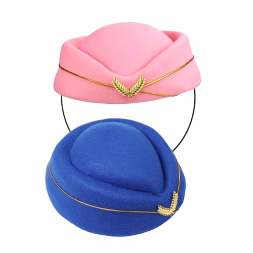 Warmhm 2 Stück Damen Stewardess Mütze Stilvolle Polyester Flugbegleiterin Beret in Nahtlos Verarbeitet Vielseitig für Bühnenauftritte Kostümspiele Reisen und Partys Geeignet Warmhm 2 Stück Damen Stewardess Mütze Stilvolle Polyester Flugbegleiterin Beret in Nahtlos Verarbeitet Vielseitig für Bühnenauftritte Kostümspiele Reisen und Partys Geeignet von Warmhm