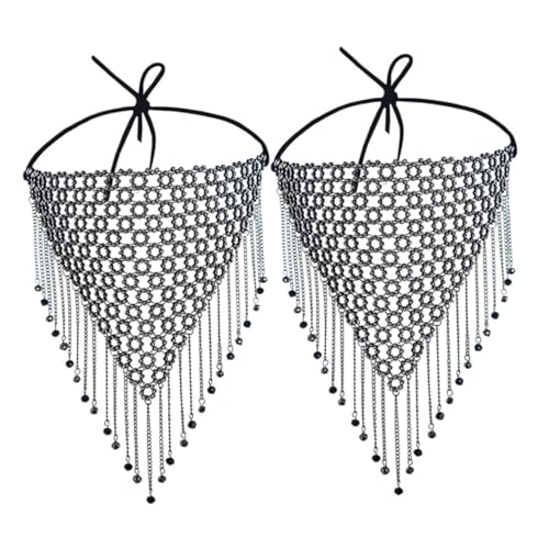 Warmhm 2 Stück Dekorative Netz Gesichtskette mit Funkelnden Ab Rhinestones und Schwarzen Perlen Teiliges Tanz und Masken Accessoire für Maskerade Cosplay und Bauchtanz Warmhm 2 Stück Dekorative Netz Gesichtskette mit Funkelnden Ab Rhinestones und Schwarzen Perlen Teiliges Tanz und Masken Accessoire für Maskerade Cosplay und Bauchtanz von Warmhm