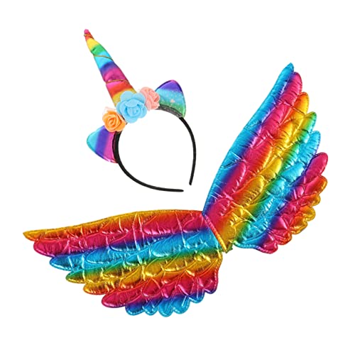 Warmhm Einhorn Haarband Satz mit Flügeln für Kinder Bunte Party Requisiten Leichtes Material für Karneval und Weihnachten Warmhm Einhorn Haarband Satz mit Flügeln für Kinder Bunte Party Requisiten Leichtes Material für Karneval und Weihnachten von Warmhm