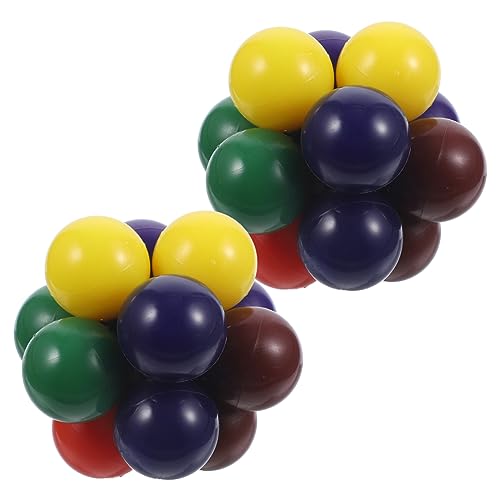 Warmhm 2 Stück Farbige Wechselperlen Stressball für Entspannungsspielzeug für Sensorische Stimulation und Fingerfertigkeit für Jungen von Warmhm