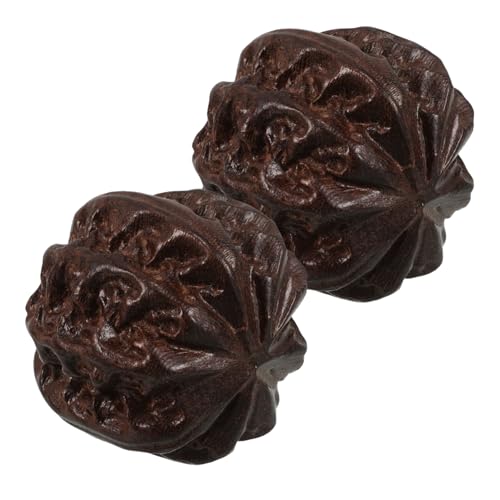 Warmhm 2 Stück Fitness Handball Massageball Übungshandball Fingergriffball Fingergymnastikball Handübungsgeräte Handmassage Übungsball Für Hände Handbälle Hellbraun Holz von Warmhm