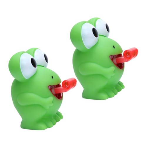 Warmhm 2 Stück Frosch Prise Tiere tierischer Druck lustige Stressspielzeuge Neuheit Squeeze- Tragbares Tierspielzeug tragbares Quetschspielzeug tierisches Plastik Grün von Warmhm