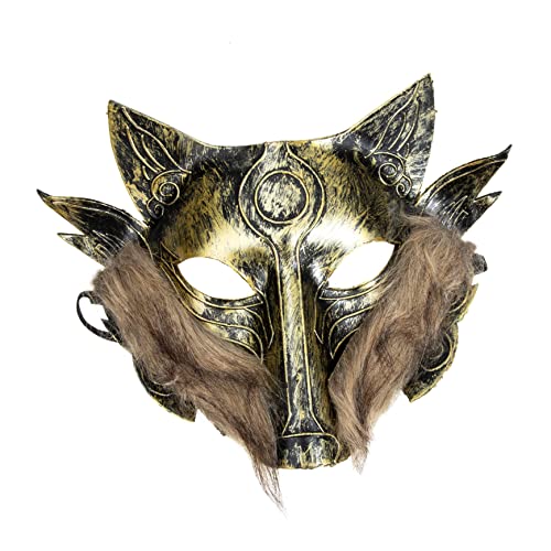 Warmhm 2 Stück Gruselige Wolfsmasken Dekorative Halloween Masken für Kostümpartys und Karneval Realistische Tierkopfmotive für Erwachsene für Maskerade Events von Warmhm