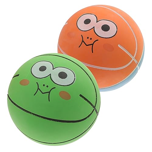 Warmhm 2 Stück Gummibälle für Elastische Basketball Spielzeuge Leicht und Tragbar für Drinnen und Draußen Perfektes für Jungen von Warmhm