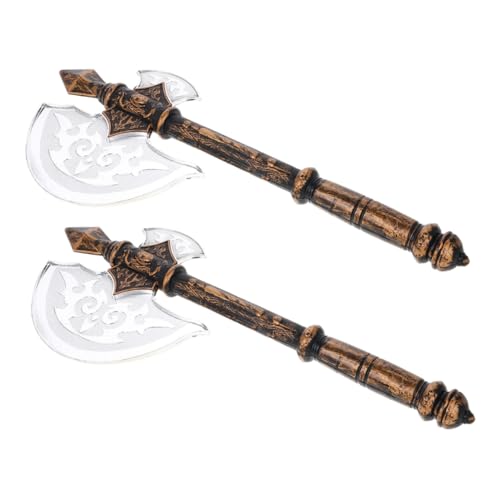 Warmhm 2 Stück Halloween Deko Realistische Axt Bühnenrequisite Robustes Material Detailreiche Verarbeitung für Erwachsene Halloween Party Cosplay Zufällige Farbe Zufällige Farbe von Warmhm