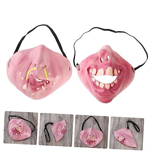 Warmhm 2 Stück Halloween Halbgesichts Lustige Kostüm Gesichtsbedeckungen Atmungsaktive Party für Herren Kreative Langlebige und Bequeme Verkleidung Warmhm 2 Stück Halloween Halbgesichts Lustige Kostüm Gesichtsbedeckungen Atmungsaktive Party für Herren Kreative Langlebige und Bequeme Verkleidung von Warmhm