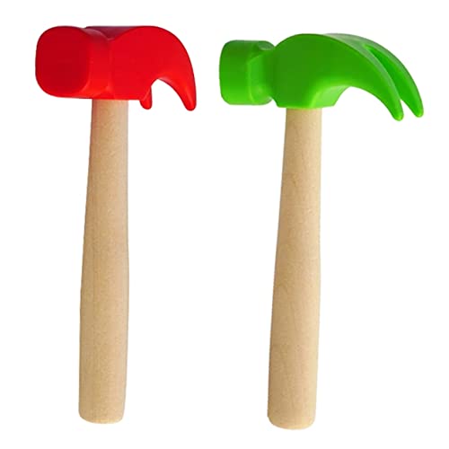 Warmhm 2 Stück Holzhammer Spielzeug für Kinder Leicht Robust Fördert Hand Auge Koordination für Geburtstage Weihnachten und Feiertage von Warmhm