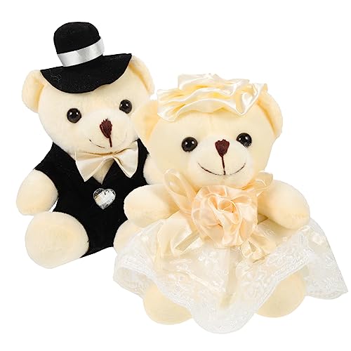Warmhm 2 Stück Hochzeitsbären Dekoration Plüschbär für Hochzeiten Verlobungsgeschenke Liebevolles Warmhm 2 Stück Hochzeitsbären Dekoration Plüschbär für Hochzeiten Verlobungsgeschenke Liebevolles von Warmhm