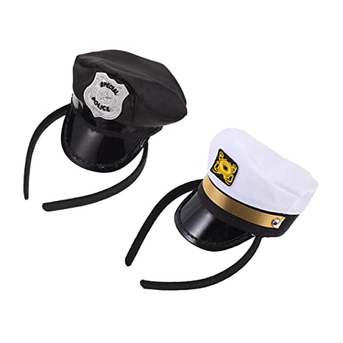 Warmhm 2 Stück Hüte Haarband Cosplay Zubehör für Kinder Halloween Party Kopfbedeckung Matrosenhut Stirnband für Kostümpartys Warmhm 2 Stück Hüte Haarband Cosplay Zubehör für Kinder Halloween Party Kopfbedeckung Matrosenhut Stirnband für Kostümpartys von Warmhm