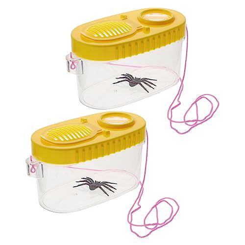 Warmhm 2 Stück Insektenbetrachter für Netz zu fangen drinnen Wurmbehälter multifunktionale Viecherboxen Insektensammelboxen Insektenbehälter Critter-Boxen Critter-Container Plastik Gelb Warmhm 2 Stück Insektenbetrachter für Netz zu fangen drinnen Wurmbehälter multifunktionale Viecherboxen Insektensammelboxen Insektenbehälter Critter-Boxen Critter-Container Plastik Gelb von Warmhm
