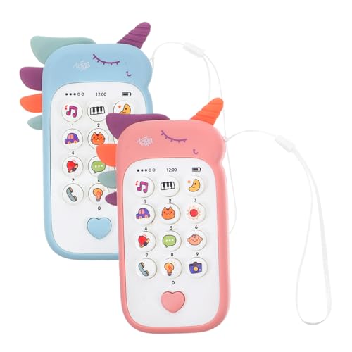 Warmhm 2 Stück Interaktives Lernspielzeug mit Musik und Licht für Kleinkinder Kommunikation und Bildung ohne Batterie von Warmhm
