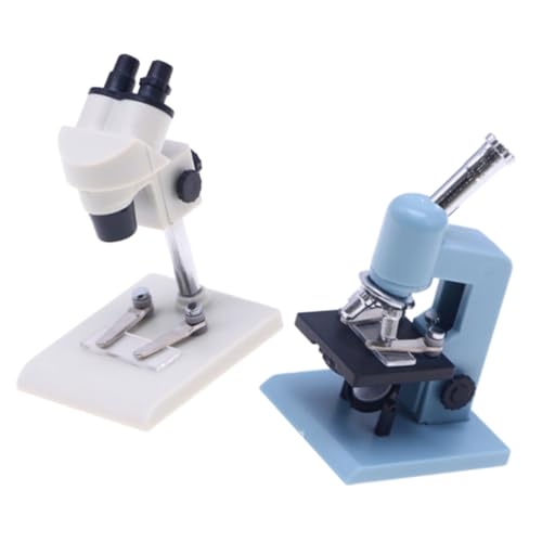 Warmhm 2 Stück Mikroskopmodell USB-Mikroskop kleines Hauszubehör Mikroskop für puppenhauszubehör Mikroskop Simulation Miniatursachen Mini-Sachen Miniaturmikroskop Plastik von Warmhm