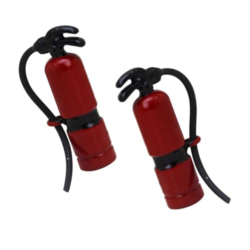 Warmhm 2 Stück Mini Feuerlöscher Modelle Outdoor Ornamente Werkzeuge Dekorationen Puppenhaus Puppenhaus Ornamente Mini Ornament Kleine Hausverzierung Kleines von Warmhm