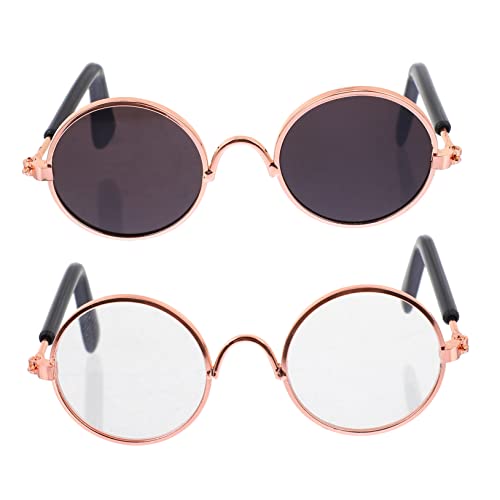 Warmhm 2 Stück Mini Sonnenbrillen für Puppen Teiliges aus Runden Brillen Zubehör für Kreative Puppenoutfits und Fotodekoration Handgefertigt und Leicht Tragbar Warmhm 2 Stück Mini Sonnenbrillen für Puppen Teiliges aus Runden Brillen Zubehör für Kreative Puppenoutfits und Fotodekoration Handgefertigt und Leicht Tragbar von Warmhm
