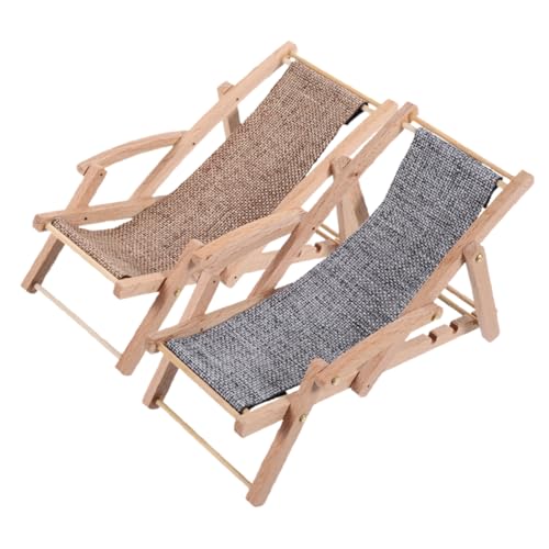 Warmhm 2 Stück Miniatur Strandstuhl Modell für Puppenhaus Detailliertes Handgefertigtes Möbelstück für Puppenhäuser und Märchengärten Dekoration und Fotorequisite Warmhm 2 Stück Miniatur Strandstuhl Modell für Puppenhaus Detailliertes Handgefertigtes Möbelstück für Puppenhäuser und Märchengärten Dekoration und Fotorequisite von Warmhm