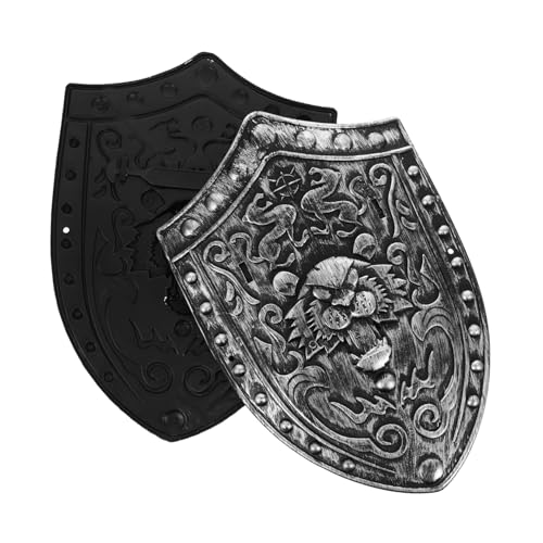 Warmhm 2 Stück Mittelalter Ritter Schild Löwenform für Halloween Cosplay Partys Rollenspiel Zubehör für Jungen Fördert Bewegung und Kreativität von Warmhm