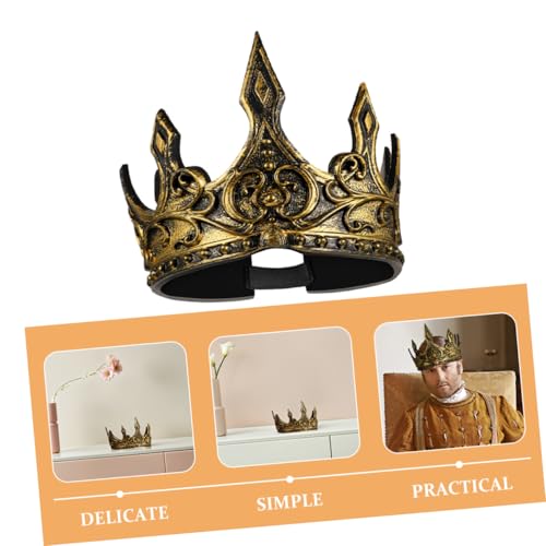 Warmhm 2 Stück PU Schaum Königskrone Mittelalterlich Weiche Herrenkronen Handwerkskunst für Kostüm Halloween Party Zubehör von Warmhm