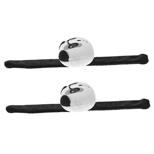 Warmhm 2 Stück Panda Slap Armbänder Süße Plüsch Tierarmbänder für Partygeschenk Schulparty Füller und Spielpreise Kuscheltiere im Tierdesign für Jungen von Warmhm