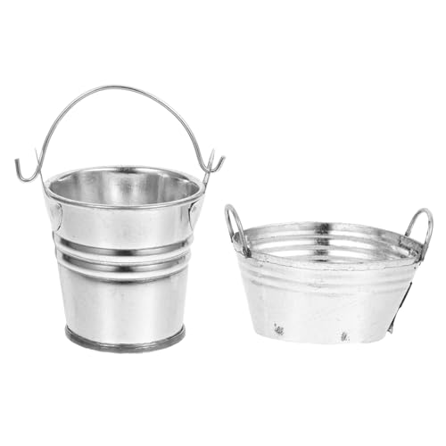 Warmhm 2 Stück Puppenhaus Mini-eiseneimer Miniatur-kunsteimer Mini-hausmodelle Mini- -dekore Winziger Behälter Simuliertes Eimermodell Mini-Eimer Kleine Eimerfigur Mini-Halter Silver Warmhm 2 Stück Puppenhaus Mini-eiseneimer Miniatur-kunsteimer Mini-hausmodelle Mini- -dekore Winziger Behälter Simuliertes Eimermodell Mini-Eimer Kleine Eimerfigur Mini-Halter Silver von Warmhm