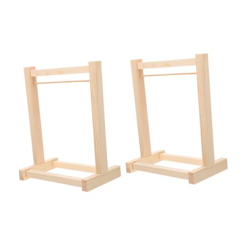 Warmhm 2 Stücke Puppe Garment Rack Mini Puppenhaus Garment Rack Holz Puppe Kleiderschrank Möbel Warmhm 2 Stücke Puppe Garment Rack Mini Puppenhaus Garment Rack Holz Puppe Kleiderschrank Möbel von Warmhm