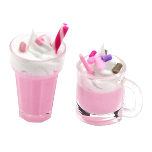 Warmhm 2 Stück Puppenhaussimulation Erdbeermilchshake - Mini- -küchenzubehör Miniatureis Mini -hausdekorationen Mini- - Simuliertes Mini- Harz Warmhm 2 Stück Puppenhaussimulation Erdbeermilchshake - Mini- -küchenzubehör Miniatureis Mini -hausdekorationen Mini- - Simuliertes Mini- Harz von Warmhm