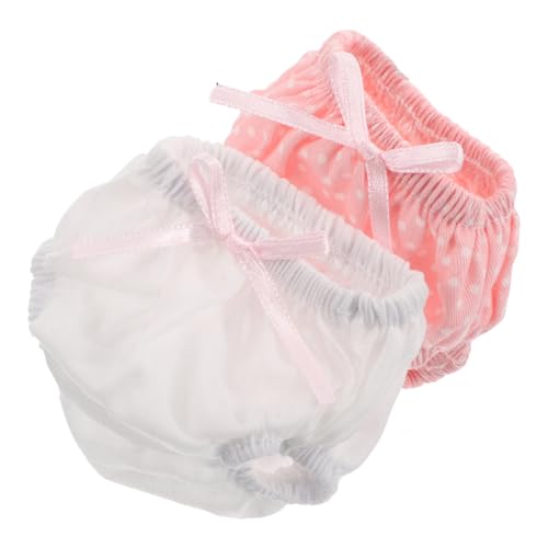 Warmhm 2 Stück Puppenshorts Unterwäsche Puppen Accessoires puppenkleiderschrank Puppen Mode Puppenaccessoires Puppenmode Trainingshose für Mädchen Zubehör für Babypuppen Polyester von Warmhm