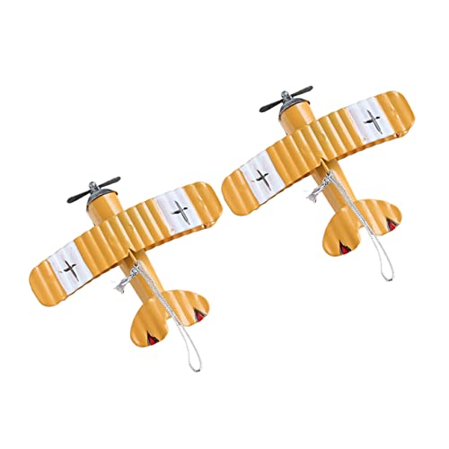 Warmhm 2 Stück Retro Flugzeugmodell Kinderspielzeug Kinderspielzeug Tischdekoration Flugzeugmodelle Flugzeugmodell Desktop Dekoration Kleines Flugzeugmodell Eisenkunst von Warmhm