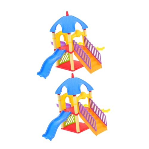 Warmhm 2 Stück Rutschenspielzeug puppenhaus Einrichtung Spielplatz Modell Spielplatzspielzeug für Mini-Spielplatz-Ornamente Abs Warmhm 2 Stück Rutschenspielzeug puppenhaus Einrichtung Spielplatz Modell Spielplatzspielzeug für Mini-Spielplatz-Ornamente Abs von Warmhm