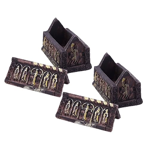 Warmhm 2 Stück Sargbox Aus Kunstharz Schädel-Halloween Halloween -Dekorationen Halloween-sargkisten Ornamente Miniatur-Halloween-sarg Halloween-sargschmuck Halloween- Sarg Dekoration von Warmhm