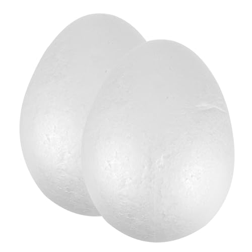 Warmhm 2 Stück Schaum Eier halloween dekoration halloween-dekoration weihnachtdeko weihnacjtsdeko halloweendeko großes Schaumei Bastelschaum Zu Ostereier selber machen Eier basteln Weiß von Warmhm