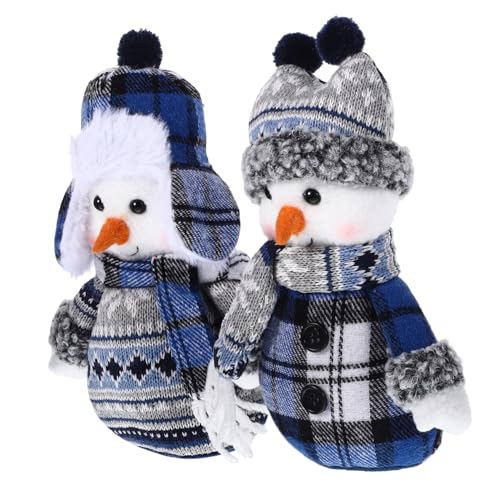 Warmhm 2 Stück Schneemann Figuren Weihnachtsdeko Lustige Stoffpuppen für Festlichkeiten Charmante Weihnachtsornamente für Wohnzimmer und Schlafzimmer Warmhm 2 Stück Schneemann Figuren Weihnachtsdeko Lustige Stoffpuppen für Festlichkeiten Charmante Weihnachtsornamente für Wohnzimmer und Schlafzimmer von Warmhm