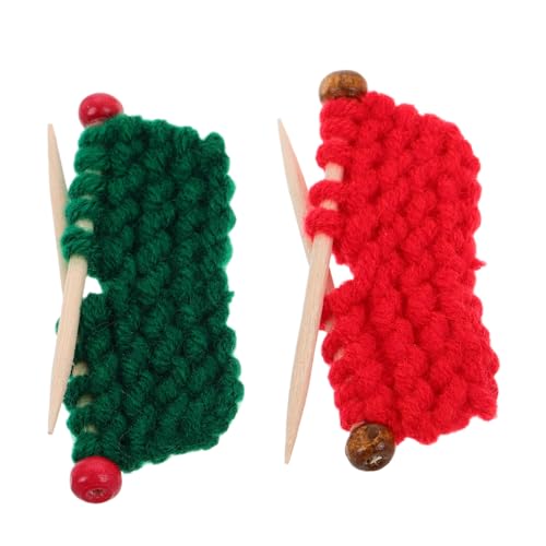 Warmhm 2 Stück Strickpullover Modell Puppenhaus Miniaturen Violett Weiches Mohair Babypuppe Strickmützen Handgefertigt Strickpuppe Seiden Mohairgarn Winzige Beanies Wollgarn von Warmhm