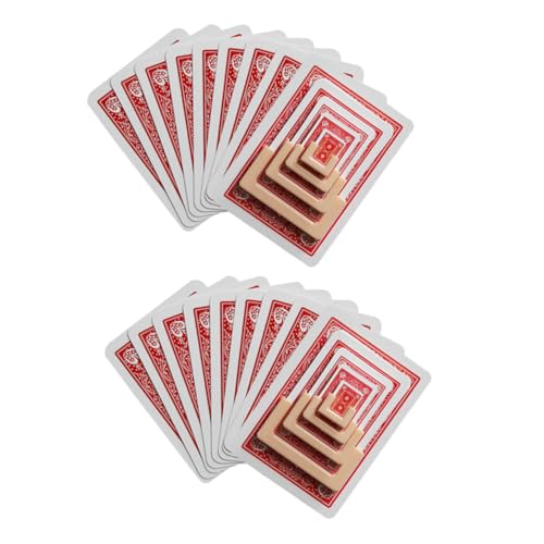 Warmhm 2 Stück Stütze Amusement familienspiele laufstall Toy spielwaren draußen Partyzubehör Family Games Trickkarten schrumpfende Requisitenkarten Leistungskarten rot von Warmhm