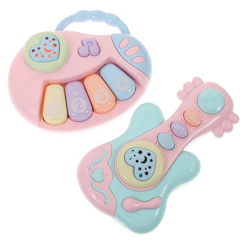 Warmhm 2 Stück Teiliges Musikspielzeug mit Licht und Lernspielzeug für Kleinkinder Musikalischen Fähigkeiten und Hand Augen Koordination für Neugeborene und Kleinkinder von Warmhm