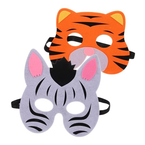 Warmhm 2 Stück Tier Halbgesicht Masken Polyester Lustige Zebra und Tiger Masken für Karneval Halloween Tierkostüm Accessoires Leichte Bequeme Cosplay Requisiten Warmhm 2 Stück Tier Halbgesicht Masken Polyester Lustige Zebra und Tiger Masken für Karneval Halloween Tierkostüm Accessoires Leichte Bequeme Cosplay Requisiten von Warmhm