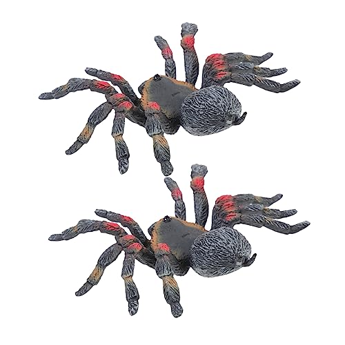 Warmhm 2 Stück Tiermodell Insekten Halloween-Spinnenfigur Riese Halloween Dekoration Halloween Decor Tiermodelle dekorative Spinnenrequisiten realistische große Spinne Plastik von Warmhm