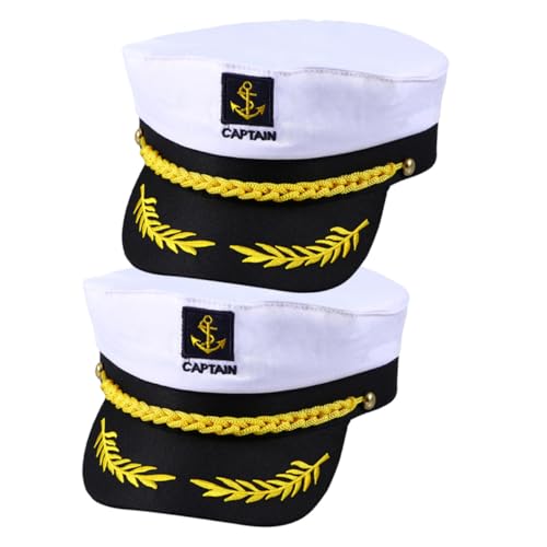 Warmhm 2 Stück Weiße Kapitänsmütze für Erwachsene Dekorative Matrosenmütze Leichtes Cosplay Bootshut für Karneval Bühnenauftritte Marine Kostümparty Warmhm 2 Stück Weiße Kapitänsmütze für Erwachsene Dekorative Matrosenmütze Leichtes Cosplay Bootshut für Karneval Bühnenauftritte Marine Kostümparty von Warmhm