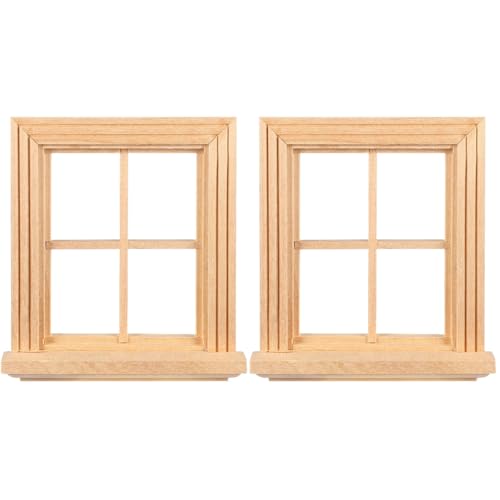 Warmhm 2 Stücke Mini Fenster Rahmen Modell Ornament Miniatur Möbel Fenster Dekoration Für Spielzeug Puppe Warmhm 2 Stücke Mini Fenster Rahmen Modell Ornament Miniatur Möbel Fenster Dekoration Für Spielzeug Puppe von Warmhm