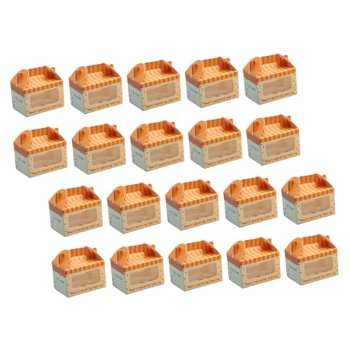 Warmhm 20-teilige Dessertboxen Mit Szenenlayout – Gefälschte Dessertverpackungsbox Für Puppenhausdekoration Mini-Spielzeug Mit Kreativem Design Für Kinder von Warmhm