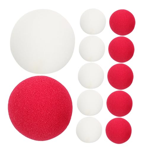 Warmhm 20 Stück Clownsnase Verrückter Hut Gefälligkeiten Für Zirkuspartys Große Nase Clownspiele Clown-Accessoires Für Frauen Kleine Make-up-schwämmchen Für Die Augen Kostümnase Schwamm von Warmhm