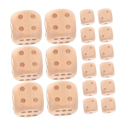 Warmhm 20 Stück Holzwürfel Einfache Mini Würfel Sechs Würfel Partyspielwürfel Unterhaltungswürfel Partyzubehör Kleine Würfel D6 Für Seitliche Kompakte Unterhaltungswürfel von Warmhm
