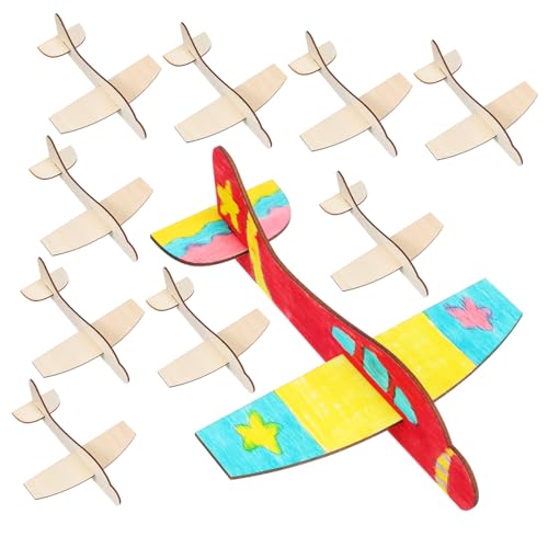 Warmhm Leeres Holzflugzeug 20 Stück Kunstbedarf Für Jungen Und Mädchen Flugzeugspielzeug Flugzeugbausätze Für Jungen Und Mädchen Lernspielzeug von Warmhm