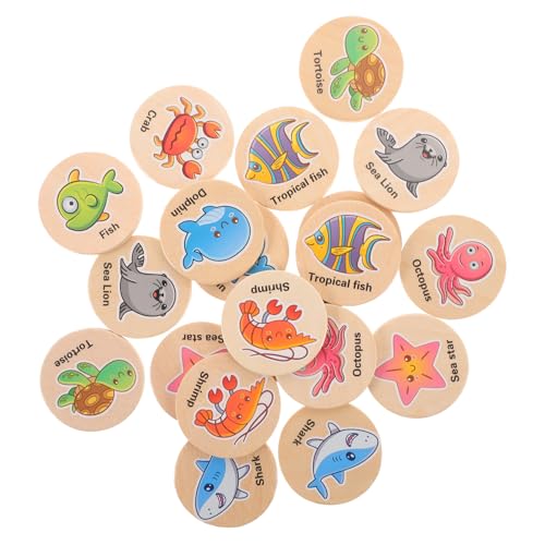 Warmhm 20 Stück Memory-Spiel Kognitionsspielzeug Puzzle Karten Kinderspiele Erinnerung Memory-Spielzubehör für Kleinkinder Montessori- aus Holz hölzern Warmhm 20 Stück Memory-Spiel Kognitionsspielzeug Puzzle Karten Kinderspiele Erinnerung Memory-Spielzubehör für Kleinkinder Montessori- aus Holz hölzern von Warmhm
