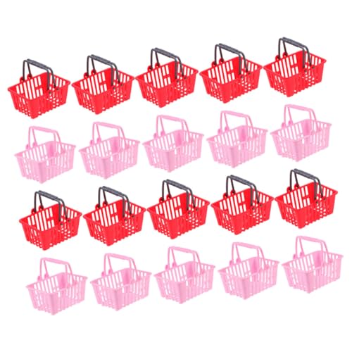 Warmhm 20 Stück Mini Einkaufskorb Mini Lebensmittelkorb Runde Weidenkörbe Kleiner Korb Miniatur Supermarktkorb Geflochtener Mini Korb Kleiner Korb Kleiner Korb Mini Korb Aus von Warmhm