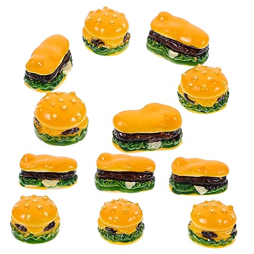 Warmhm 20 Stück Mini-Hamburger-spielzeugzubehör Burger-Requisiten Miniaturburger Simulation Hamburger Requisiten Winzige Hamburger-Food-Modelle Miniatur-Burger- Szenenschmuck Harz von Warmhm