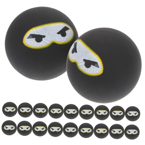 Warmhm 20 Stück Ninja Springender Ball Springende Bälle Hüpfen Mit Bällen Hüpfbälle Partygeschenke Hüpfbälle Masse Hüpfbälle Zum Geburtstag Kleine Hüpfbälle Black Gummi von Warmhm
