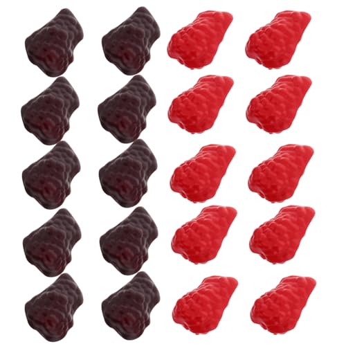 Warmhm 20 Stück Obstmodell Himbeeren Heimdekoration Für Den Außenbereich Künstliches Obst Simulationsobst Gefälschtes Obst Mini Schreibtisch Ornament Künstliches Obst Zubehör von Warmhm